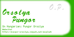 orsolya pungor business card